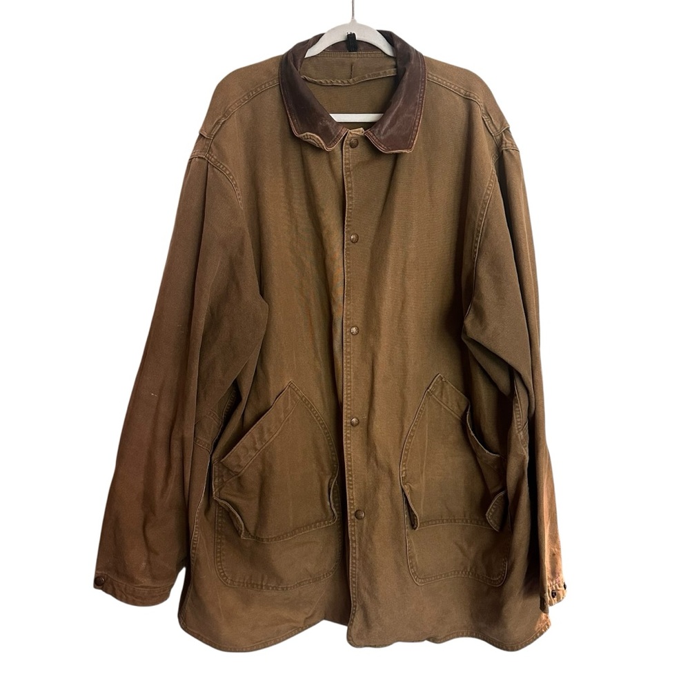 Vintage Khaki Woolrich Canvas Chore Coat Men's 2XL